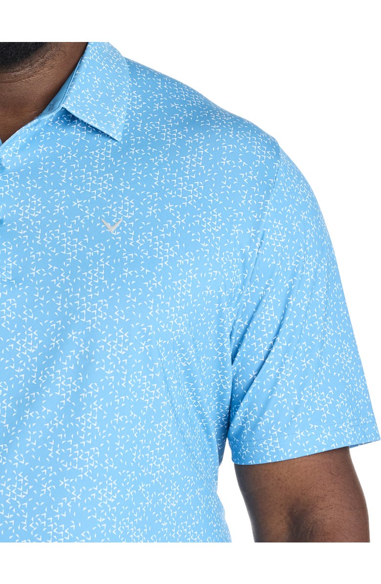 Callaway Big & Tall Micro Chevron Print Polo Shirt, Alternate, color, Candre Blue