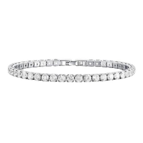 Donatello Gian Round Cut Tennis Bracelet In Silver