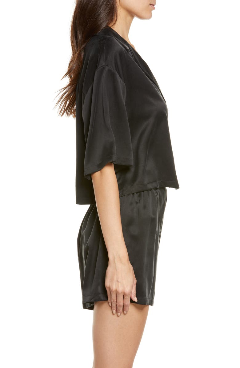 Lunya Washable Silk Button-Up Short Pajamas, Alternate, color,