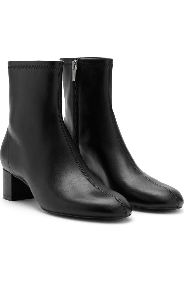 MANGO Round Toe Bootie, Main, color, Black