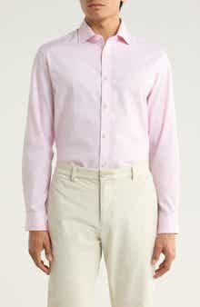 Michael Kors Slim Fit Yarn Dye Dress Shirt