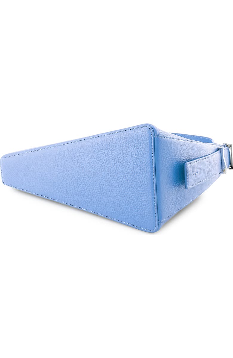 behno Danny Flatiron Pebble Leather Shoulder Bag, Alternate, color, Ocean Blue