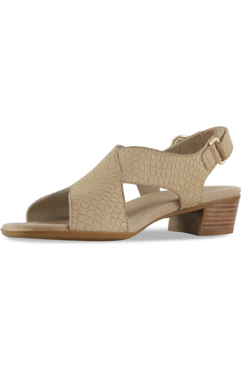 Munro Jenny Sandal, Alternate, color, Tan Croc Nubuck