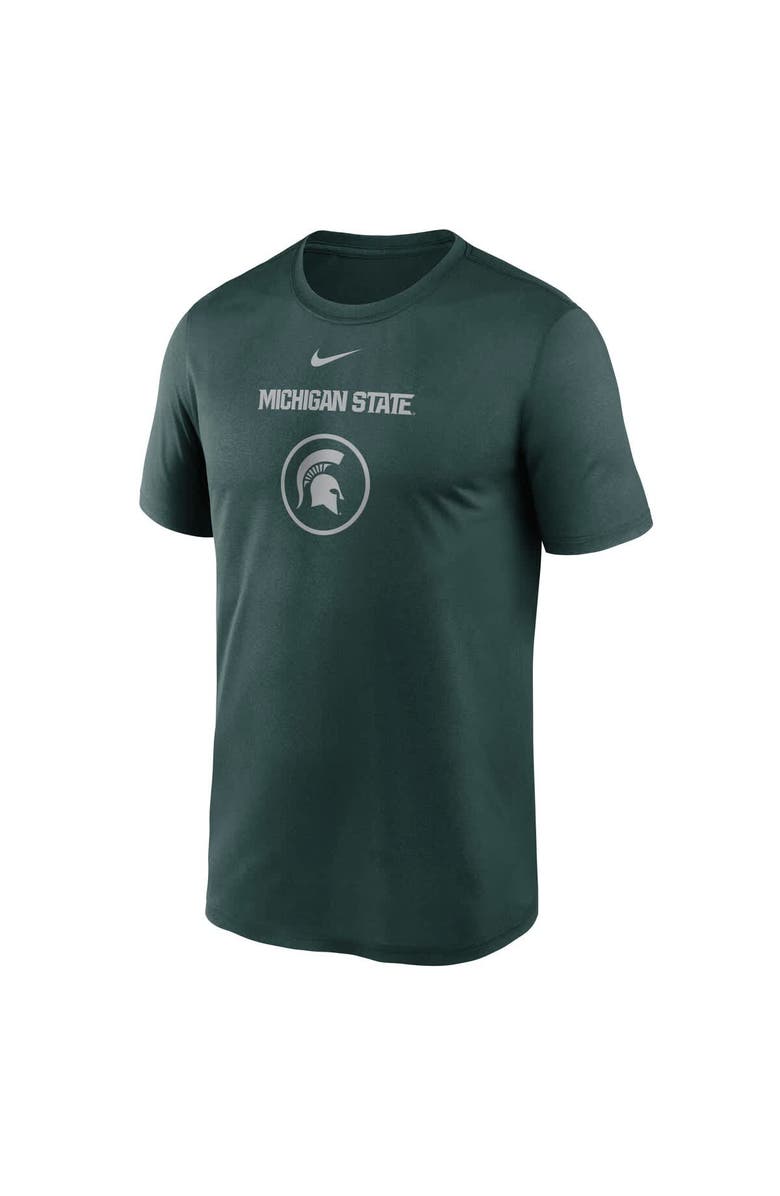 Nike Men's Nike Green Michigan State Spartans On-Court Basketball Legend Practice Performance T-Shirt, Alternate, color, 