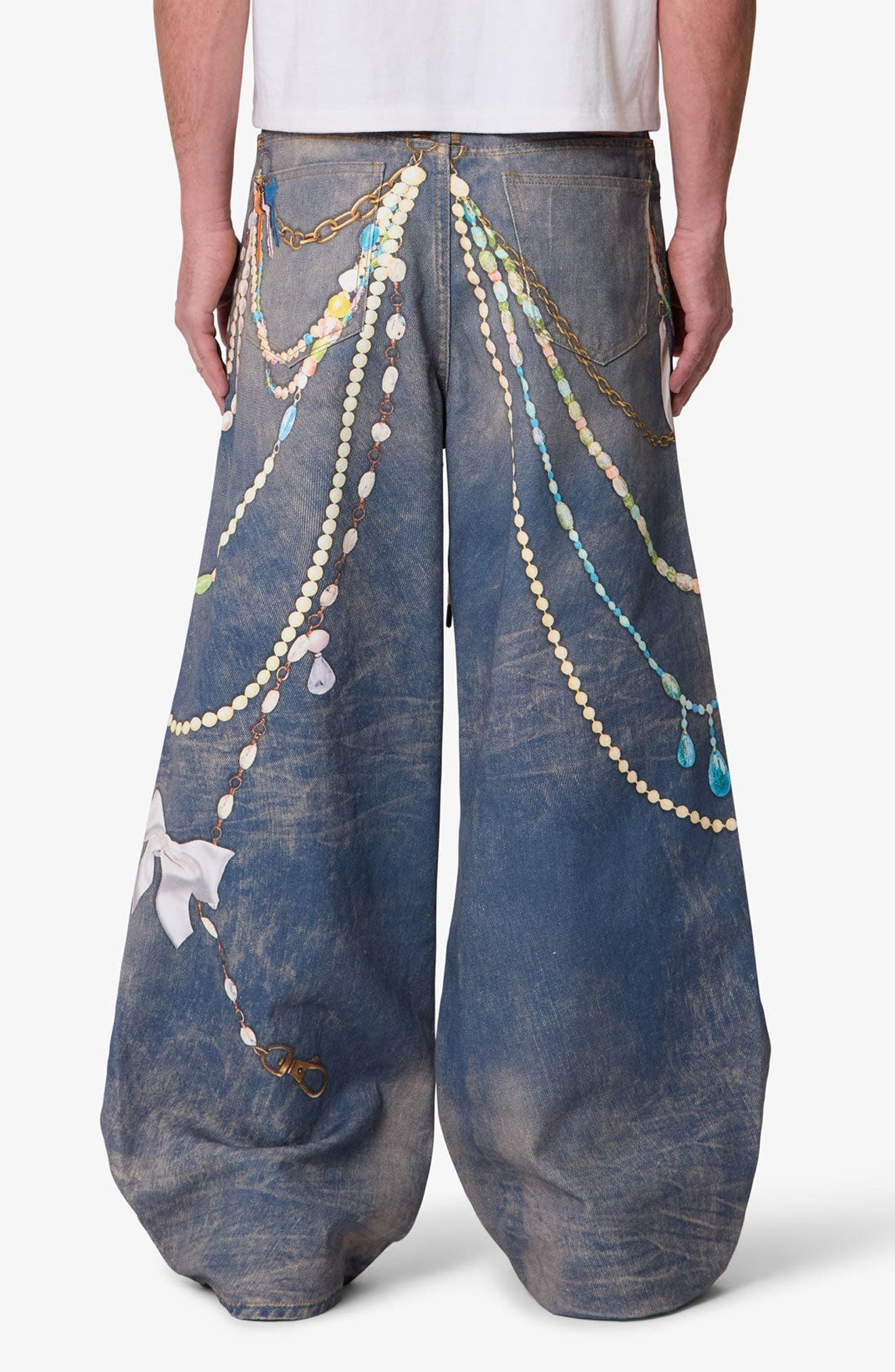mnml Rave Chain Print Denim Jeans (Men) | Nordstrom