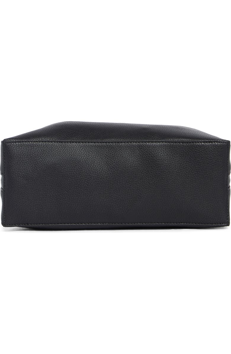 Baggu Small Recycled Leather Bowler Shoulder Bag, Alternate, color, Black