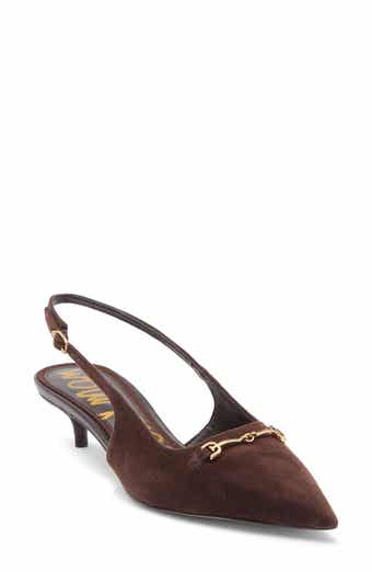 Farrah Kitten Heel Pointed Toe Slingback Pump