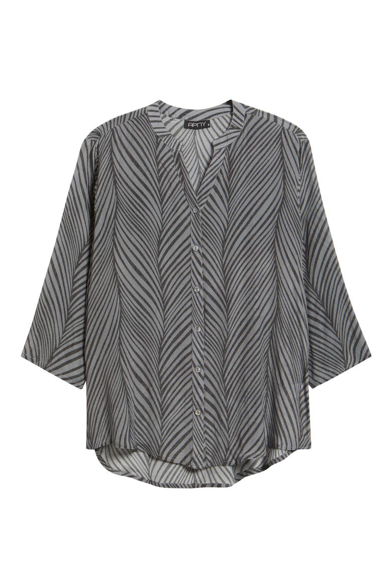 Abstract Print Button-Up Shirt, Alternate, color, DARK GREY MULTI