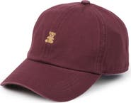 David & Young Embroidered Bear Cotton Adjustable Baseball Cap