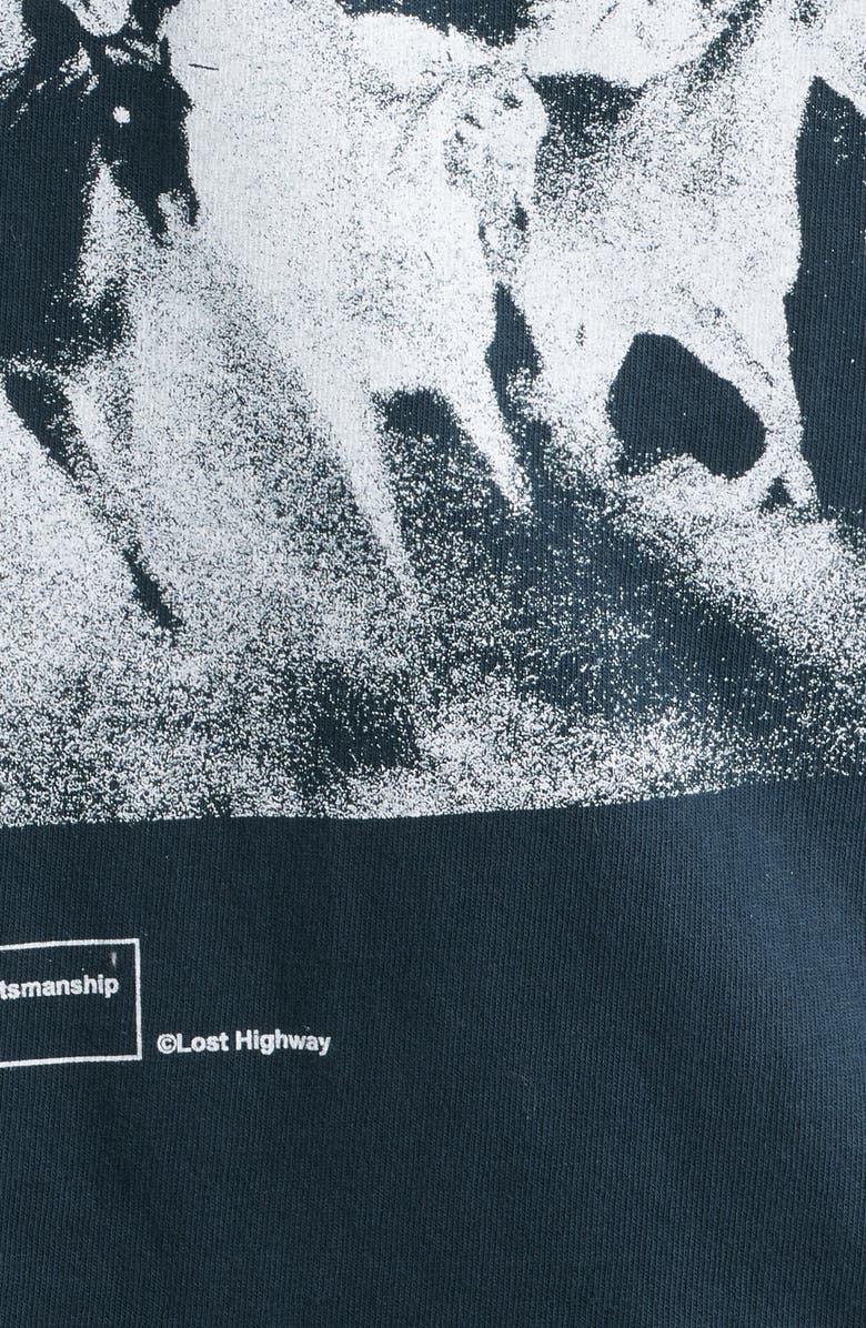 ONE OF THESE DAYS Glad You're Here With Me Graphic T-Shirt, Alternate, color, Hard Washed Black