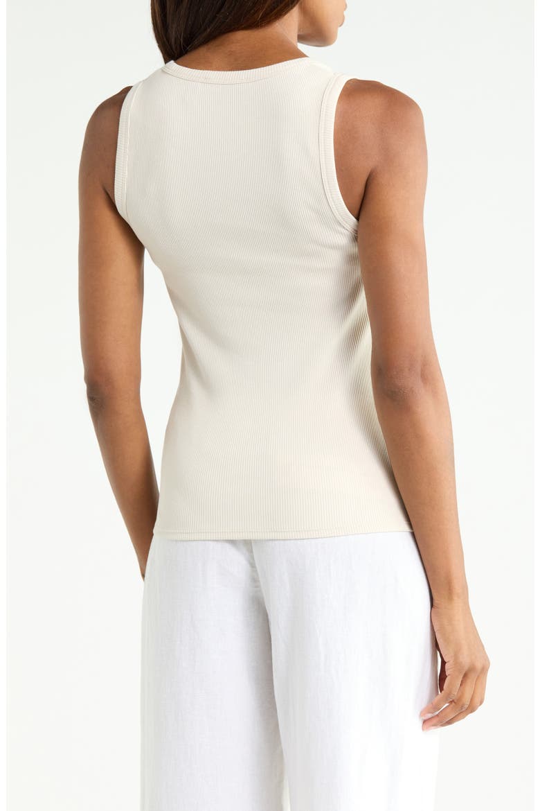 Scoop Neck Ribbed Tank, Alternate, color, SAND