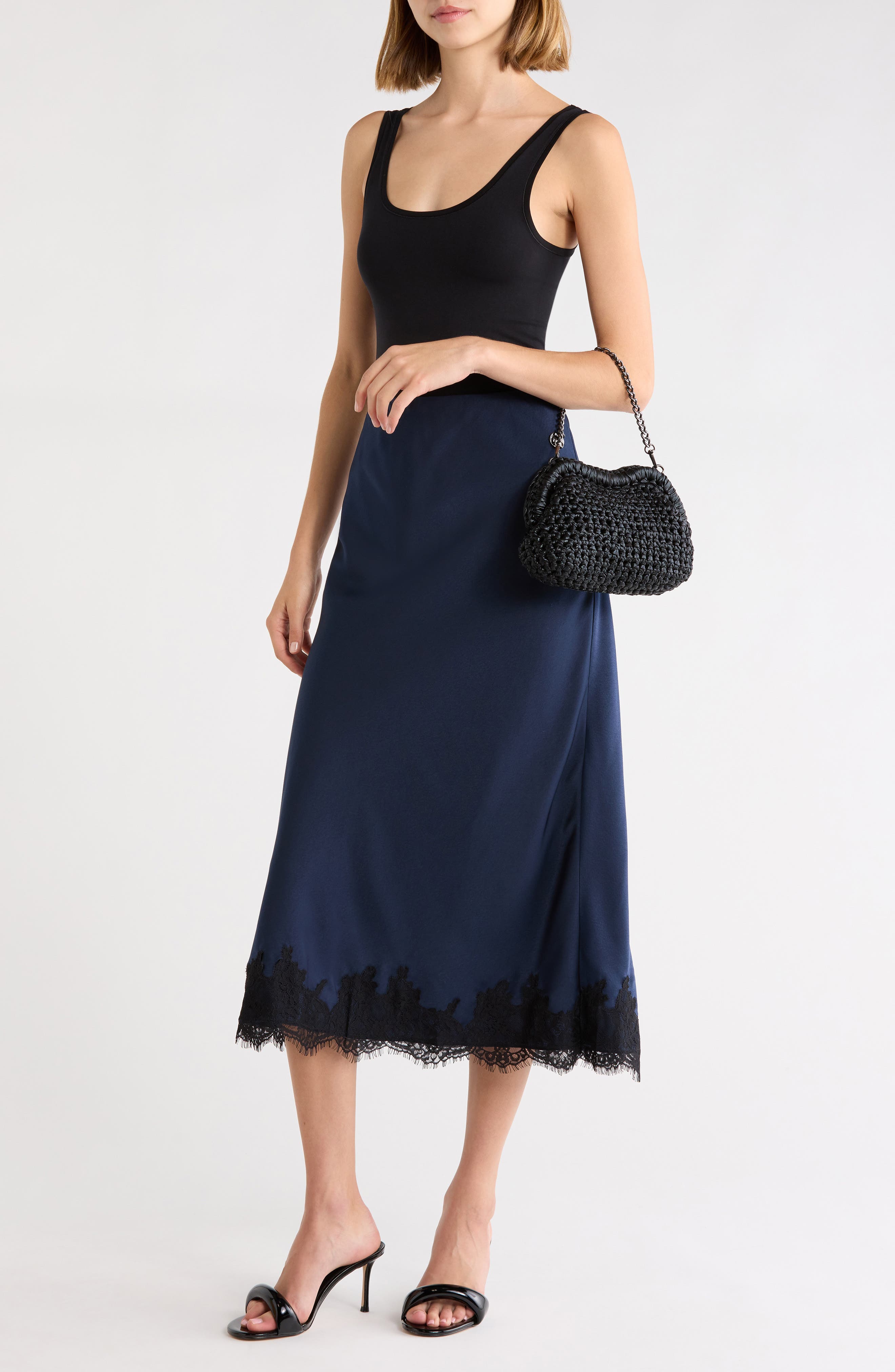 Taylor Crochet Clutch, Alternate, color, BLACK