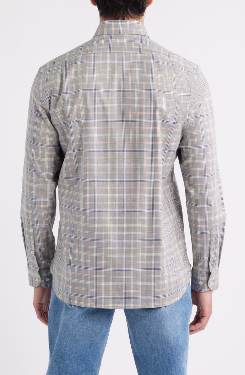 johnnie-O Linnley Check Cotton Button-Up Shirt, Alternate, color, Light Gray