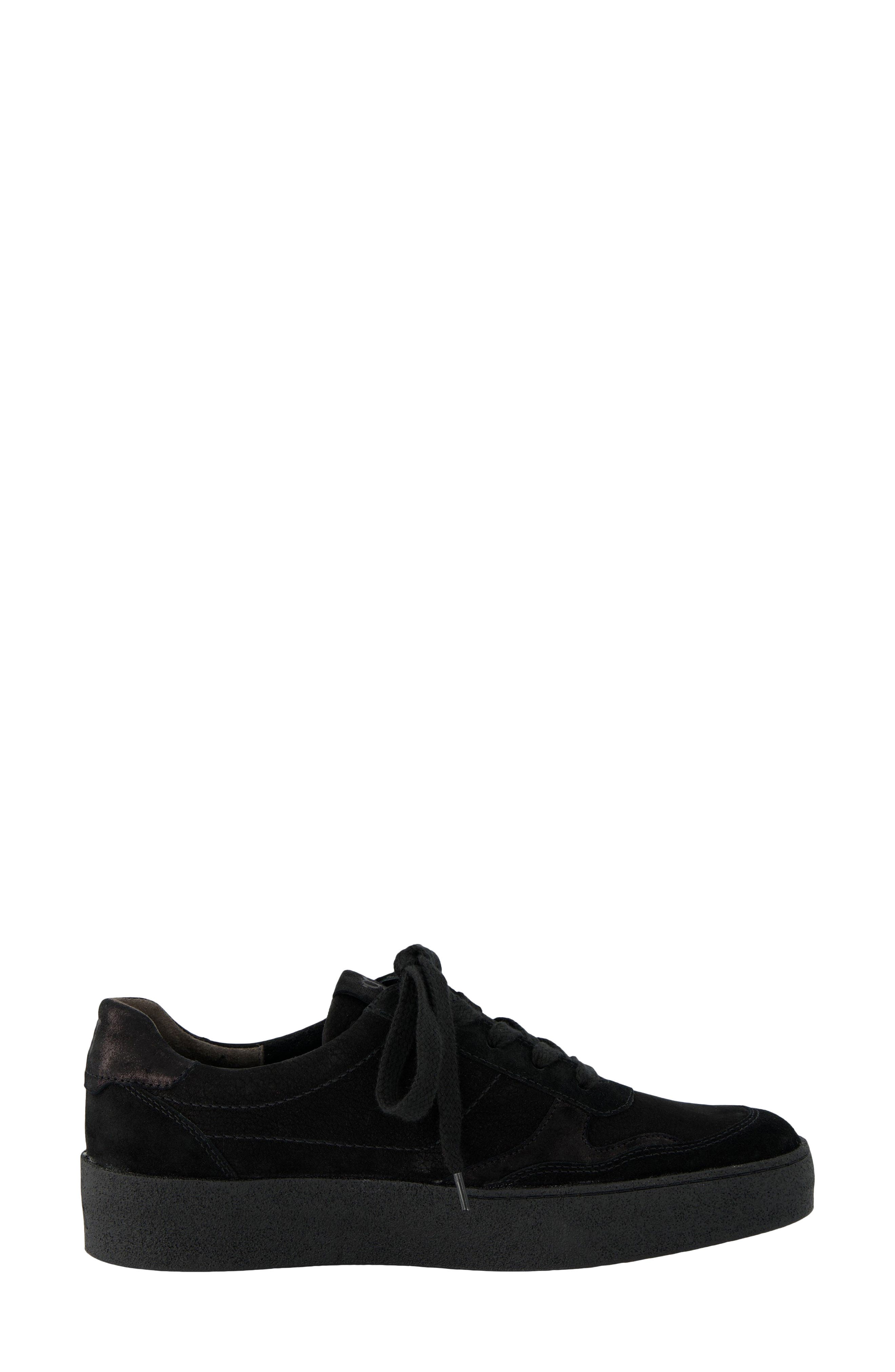 Paul Green Cybl Leather Zip Sneaker, Alternate, color, Black Combo