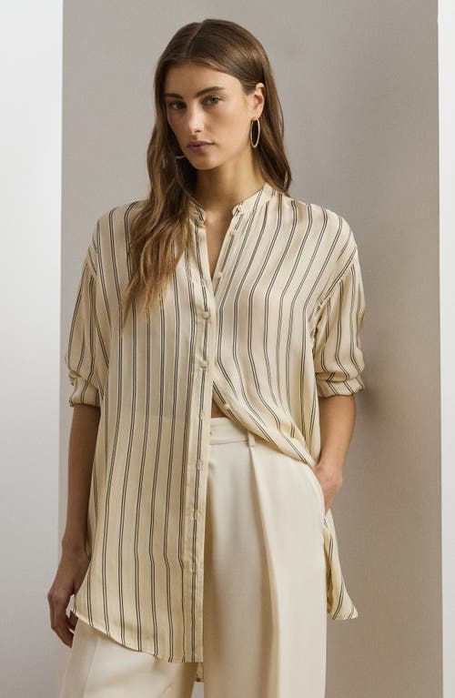 RALPH LAUREN LAUREN RALPH LAUREN STRIPE JACQUARD BUTTON-UP TUNIC