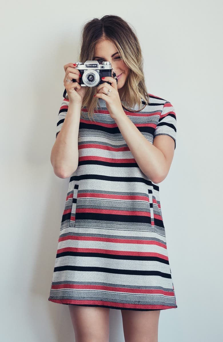 cupcakes and cashmere 'Olvera' Stripe Mini Dress, Alternate, color, 