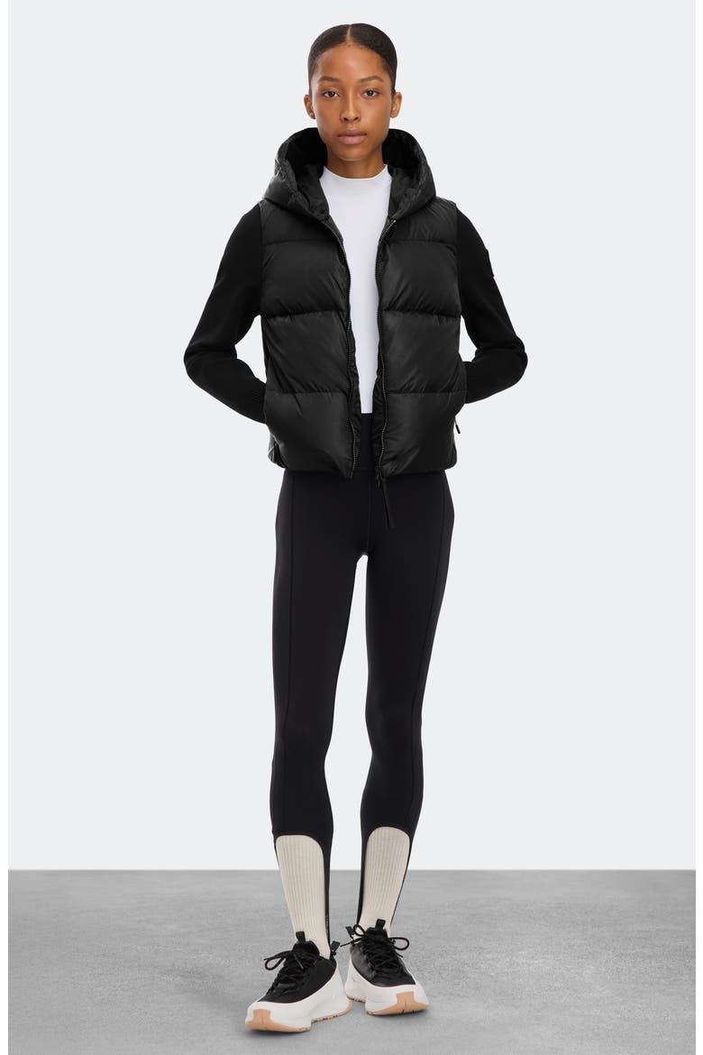 Hybridge Mixed Media 750 Fill Power Down Puffer Jacket, Alternate, color, BLACK