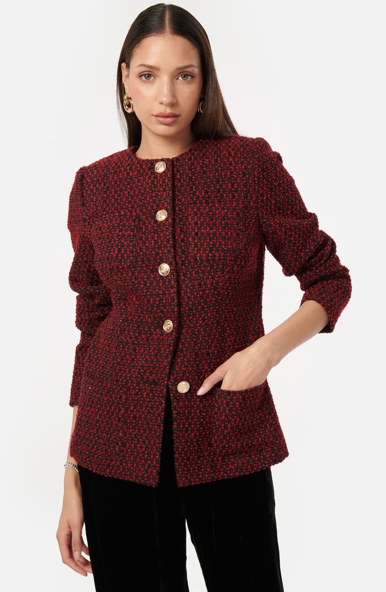 CAMI NYC Wrenley Metallic Tweed Jacket, Alternate, color, 