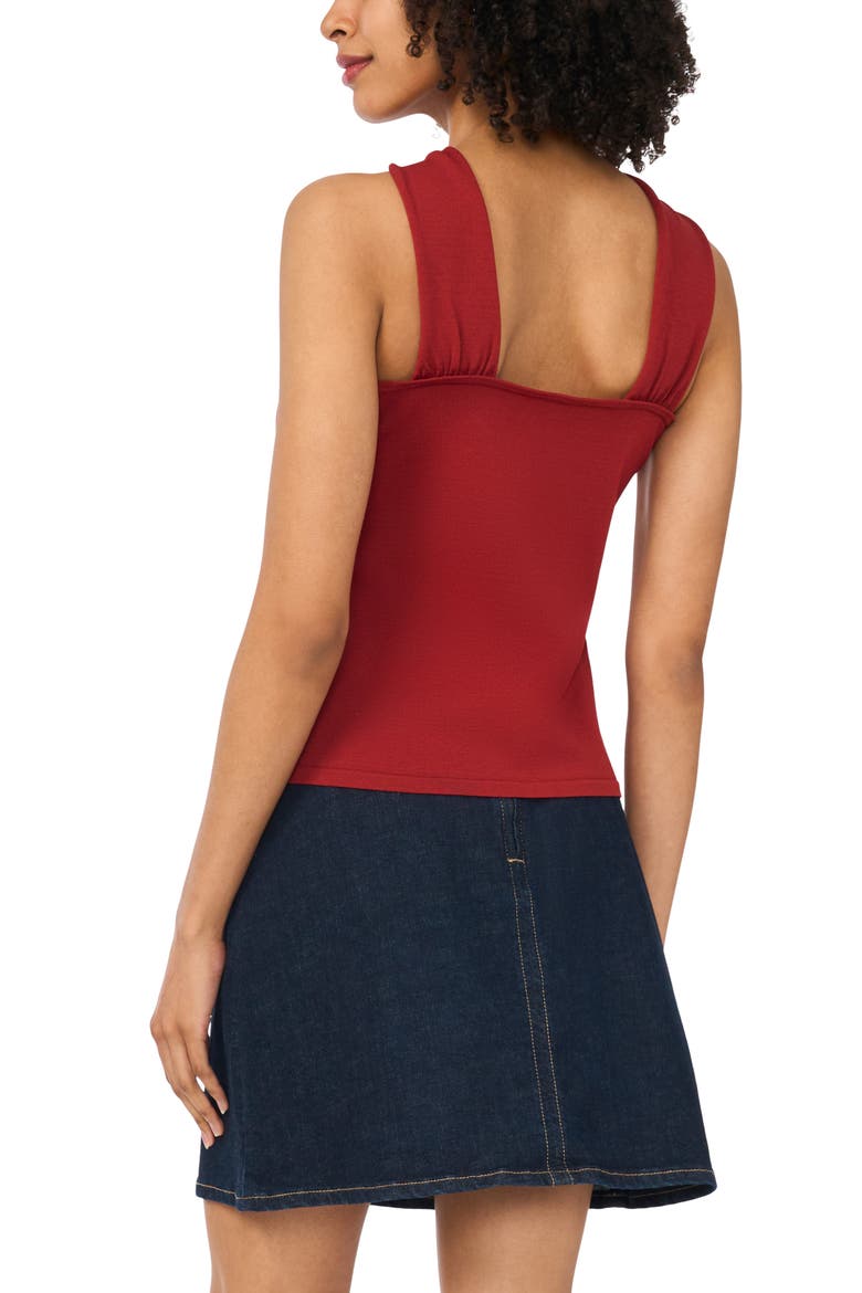 Metal Ring Detail Knit Tank, Alternate, color, BURNT UMBER
