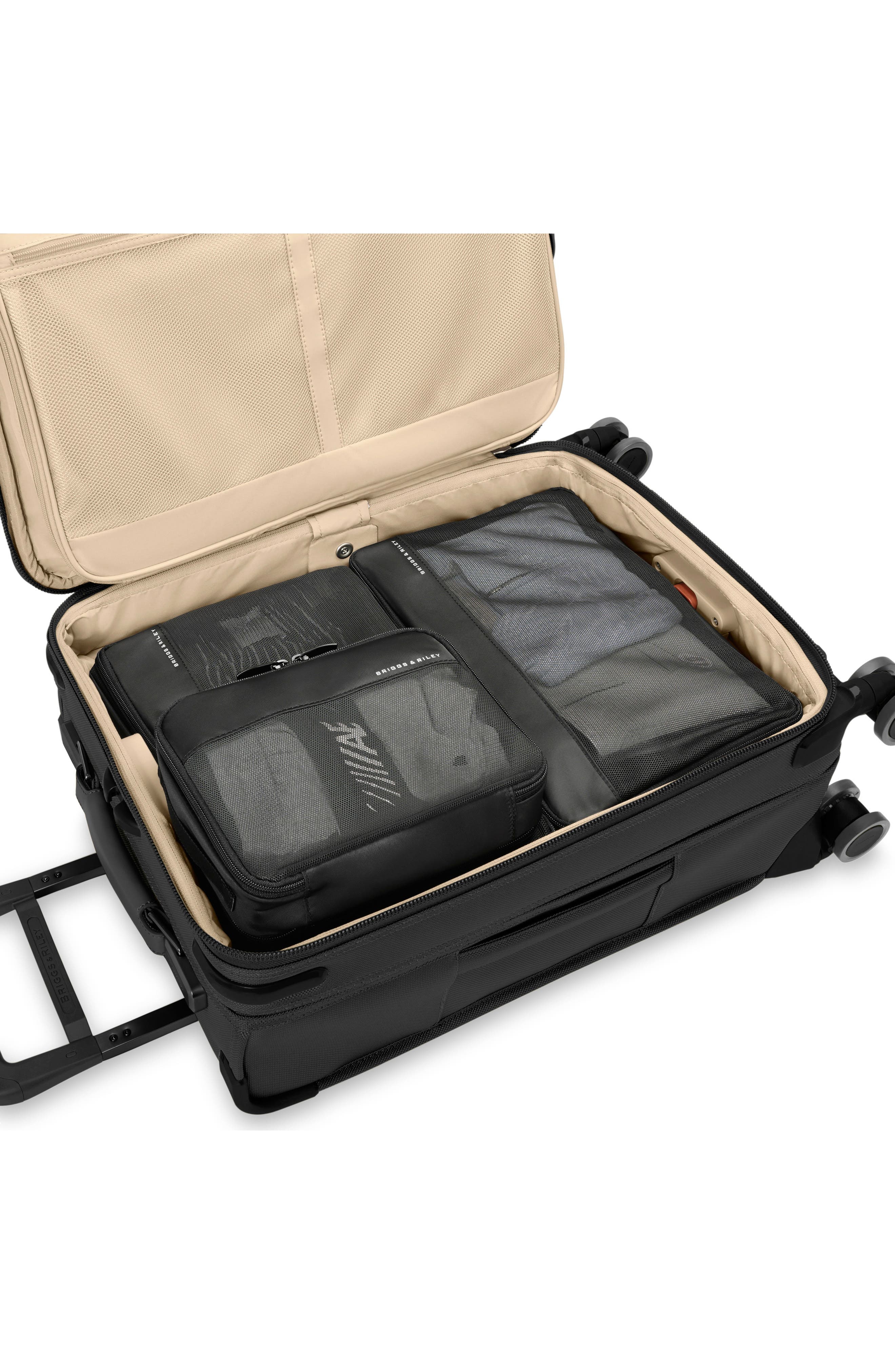 Briggs & Riley 3-Piece Carry-On Compression Packing Cubes, Alternate, color, Black
