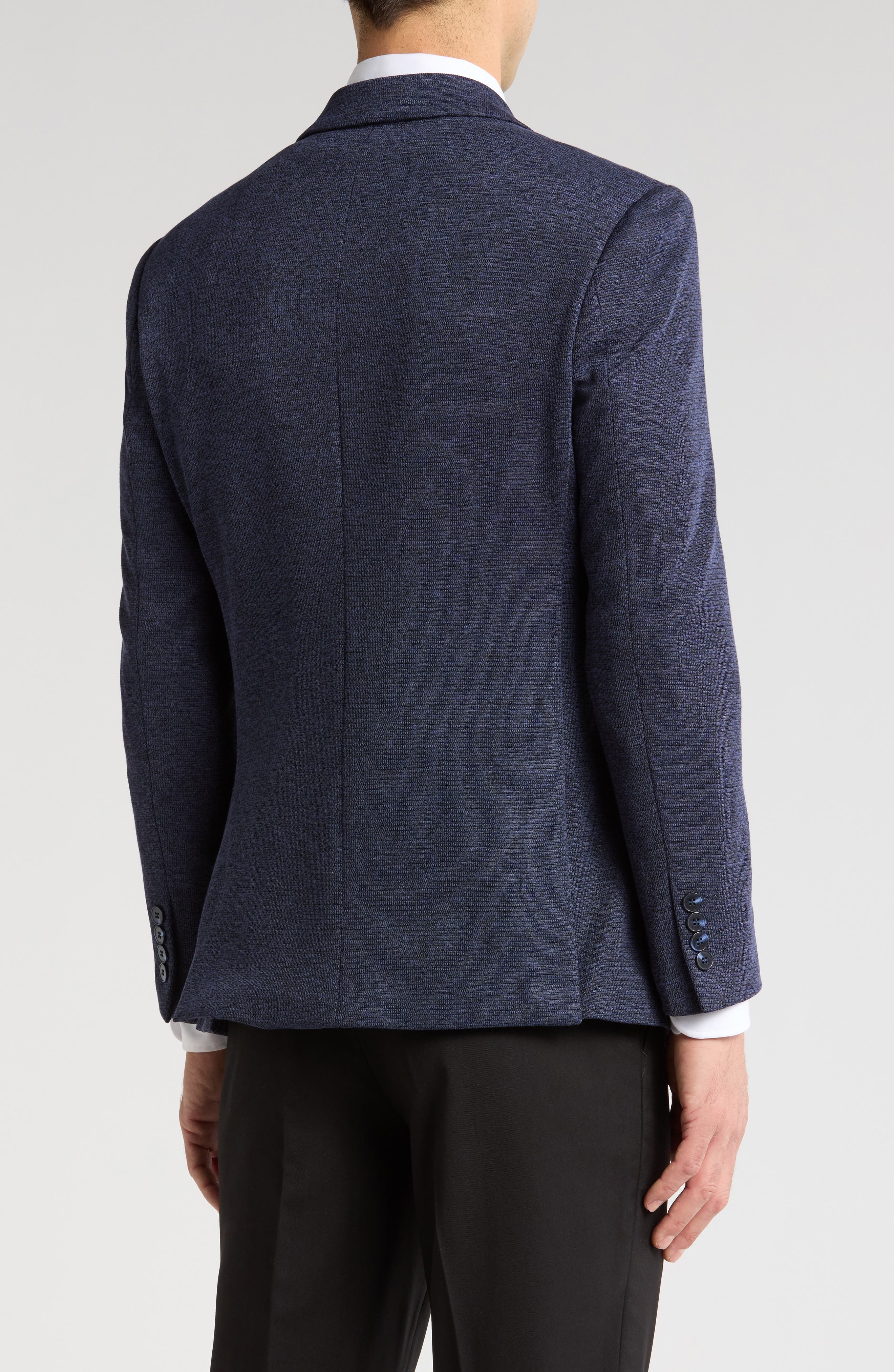 Slim Fit Knit Blazer - image 4