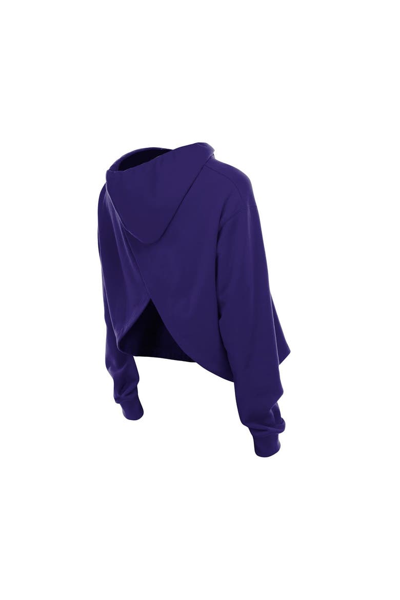 Women's New Era Purple Los Angeles Lakers Glam Game Open Back Hoodie, Alternate, color, Purple