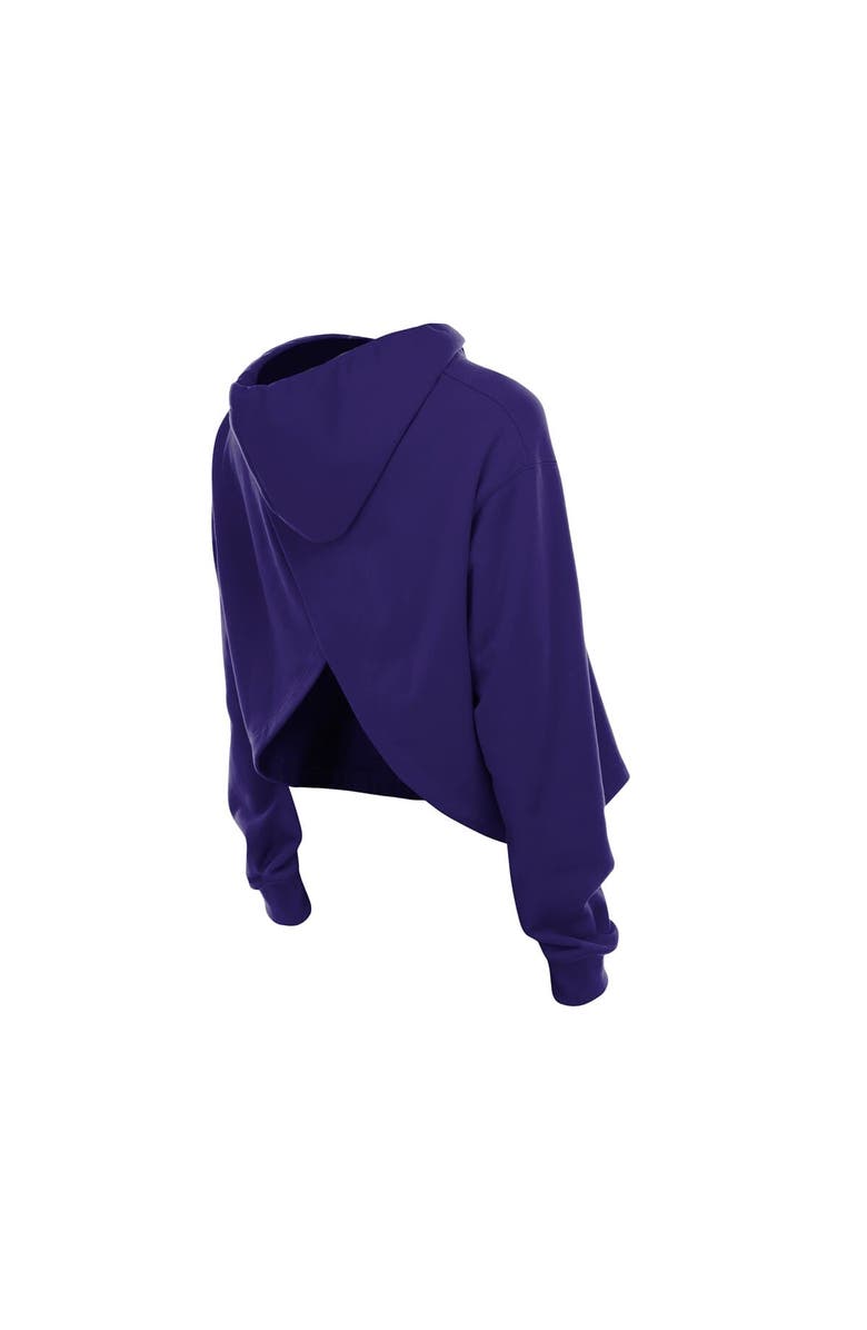 New Era Women's New Era Purple Los Angeles Lakers Glam Game Open Back Hoodie, Alternate, color, Purple