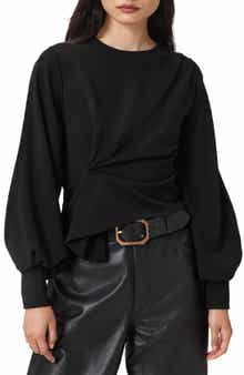 AllSaints Klara Twist Split Sleeve Top