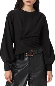 AllSaints Klara Twist Split Sleeve Top