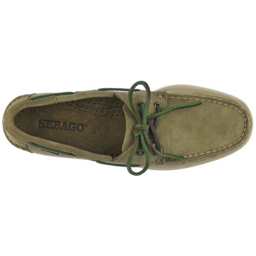 Sebago Portland Flesh Out Boat Shoes In Green