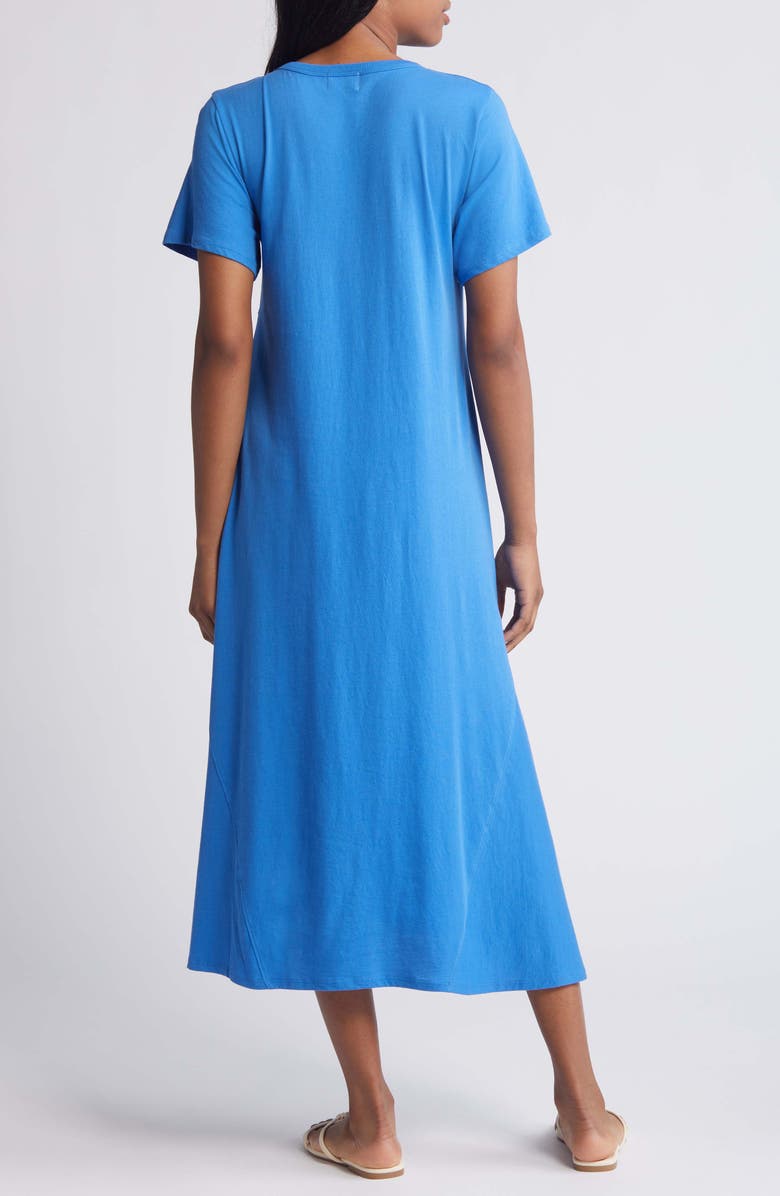 Nation LTD Eileen Organic Cotton Maxi T-Shirt Dress, Alternate, color, Palace Blue