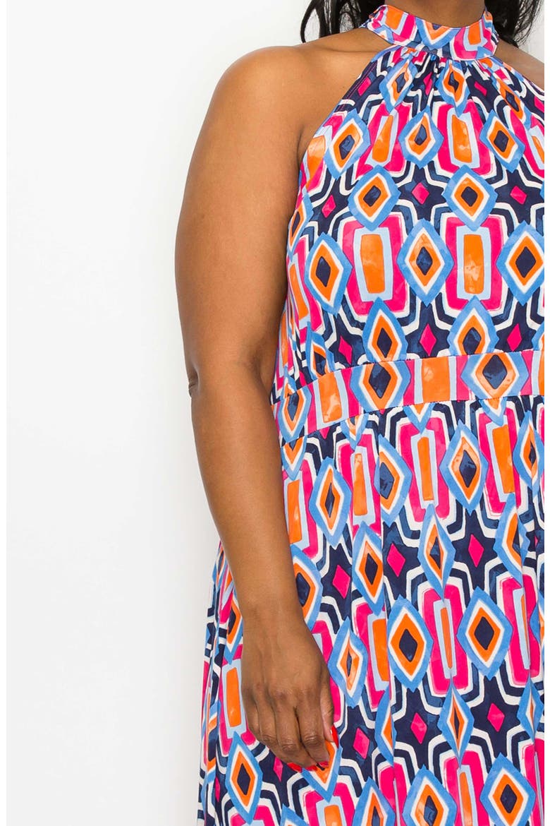 Rios Halter Stretch Maxi Dress, Alternate, color, NAVY