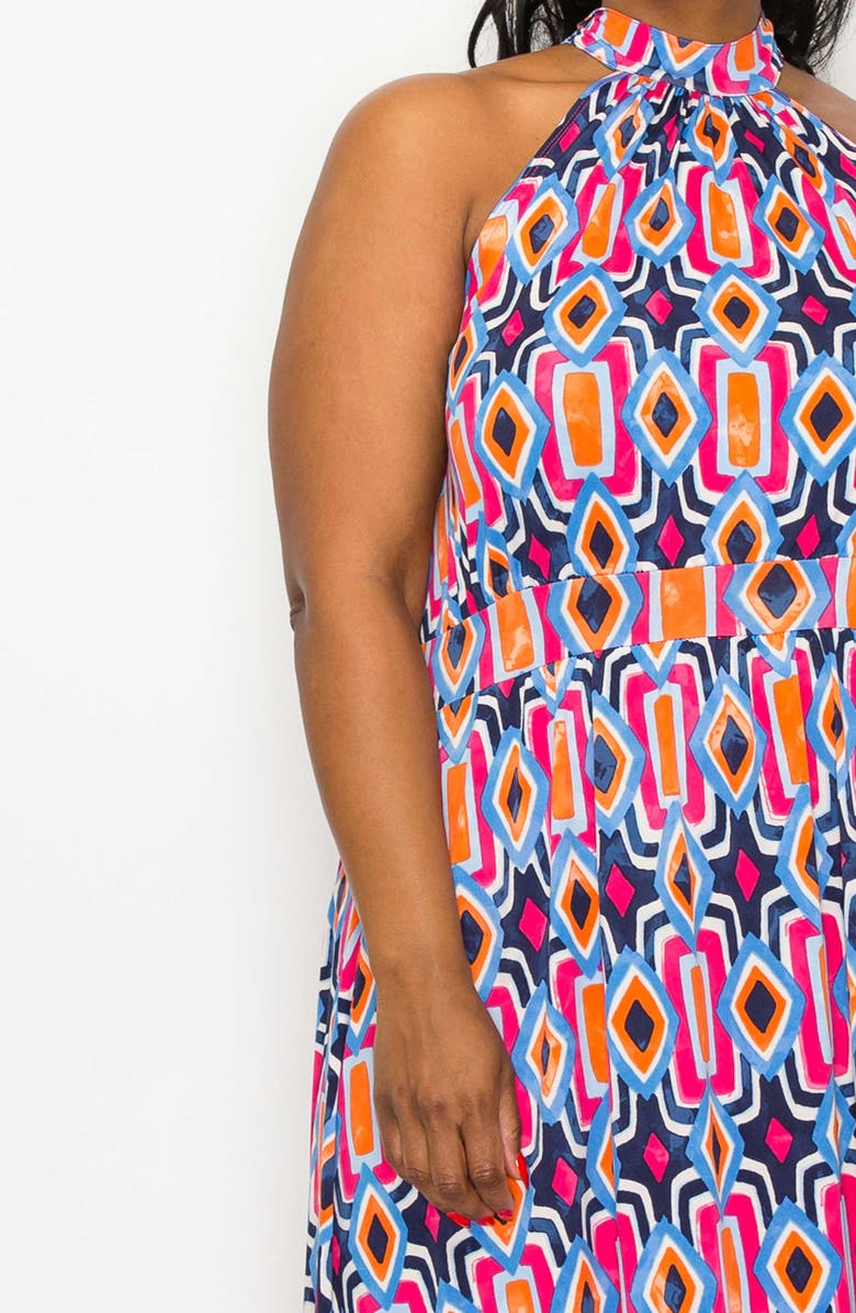 L I V D Rios Halter Stretch Maxi Dress, Alternate, color, Navy