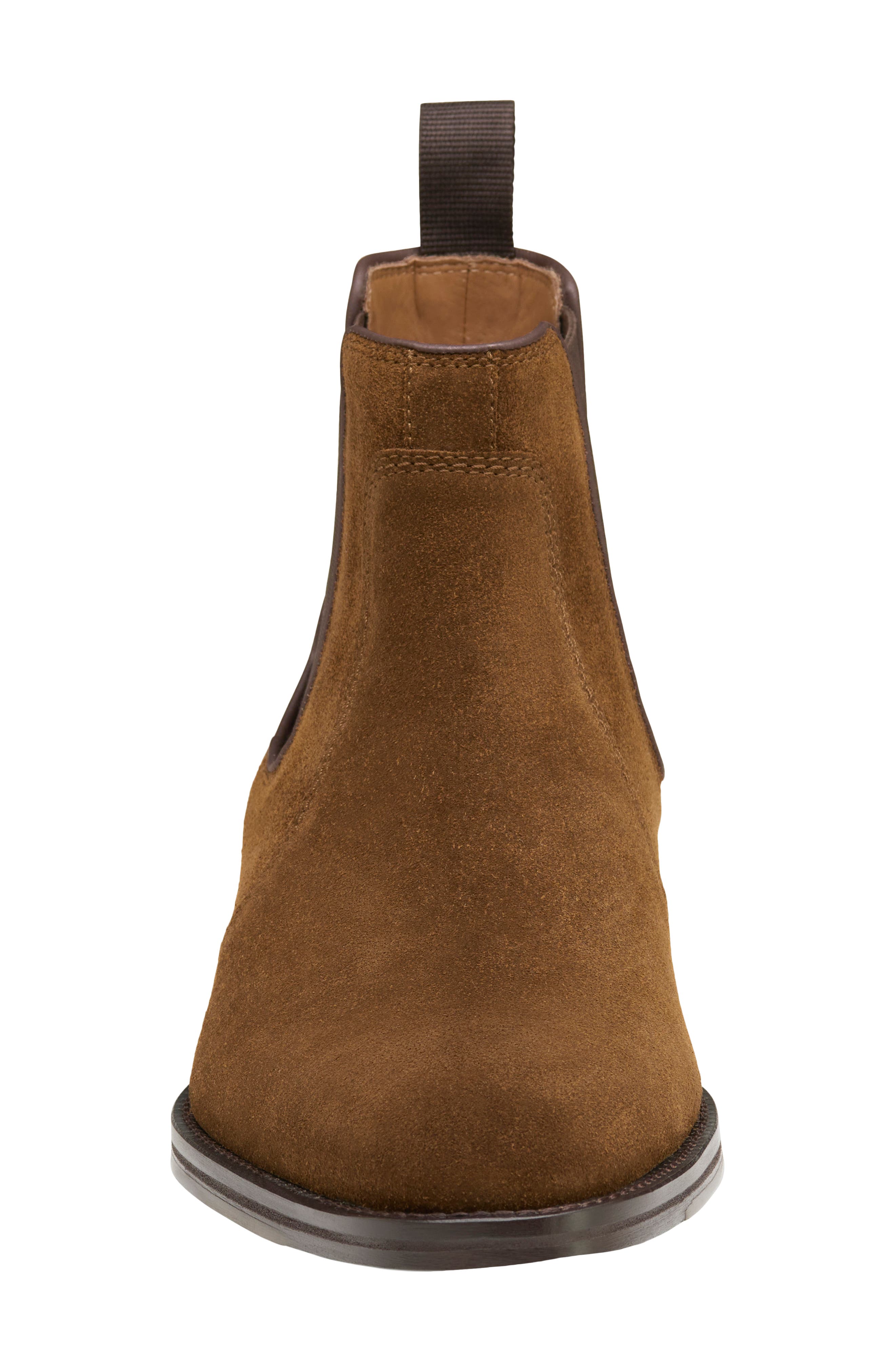 Meade Chelsea Boot, Alternate, color, DARK TAN SUEDE