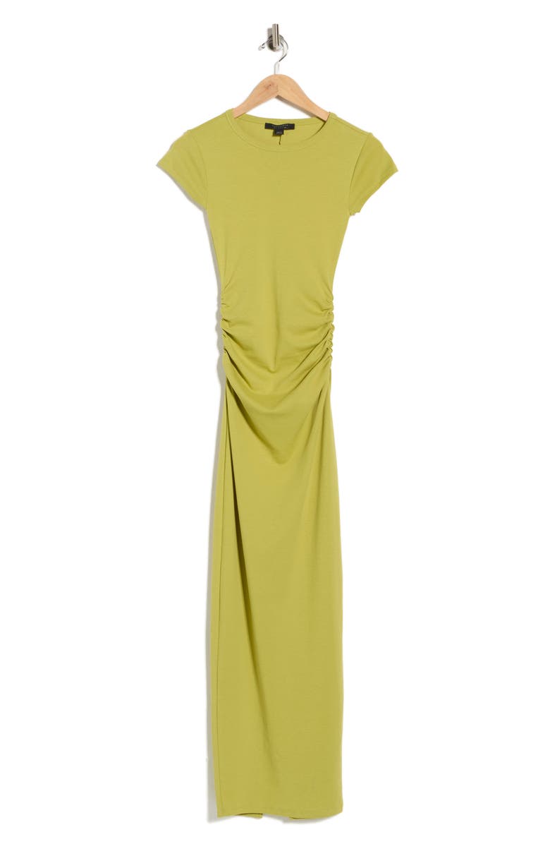 AllSaints Katarina Slim Fit Cap Sleeve Maxi Dress, Alternate, color, Unity Green