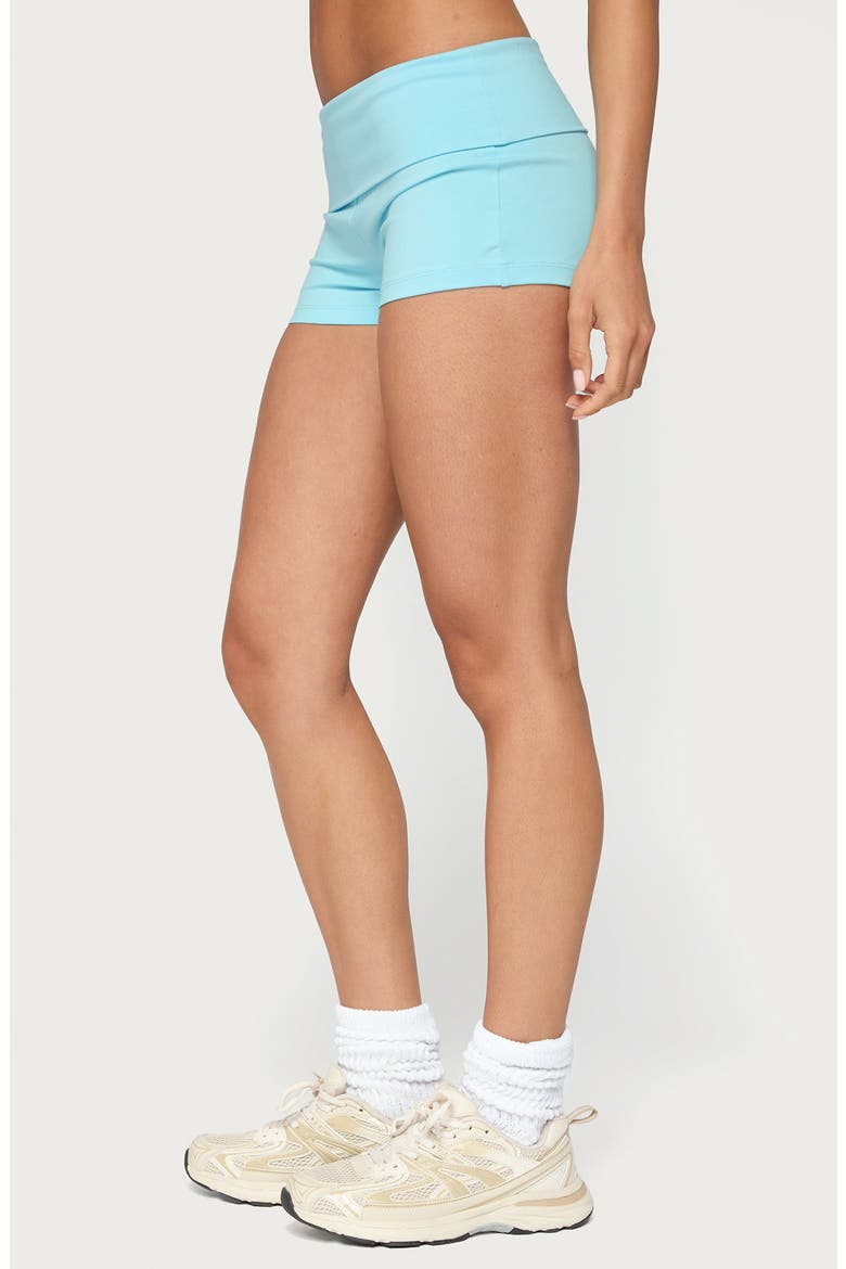 Palo Foldover Shorts, Alternate, color, TURQUOISE