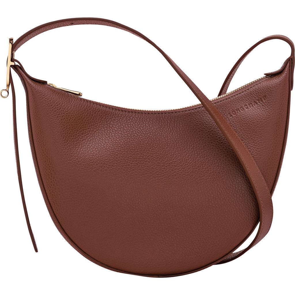 Longchamp Le Foulonne Small Leather Crossbody Bag In Brown