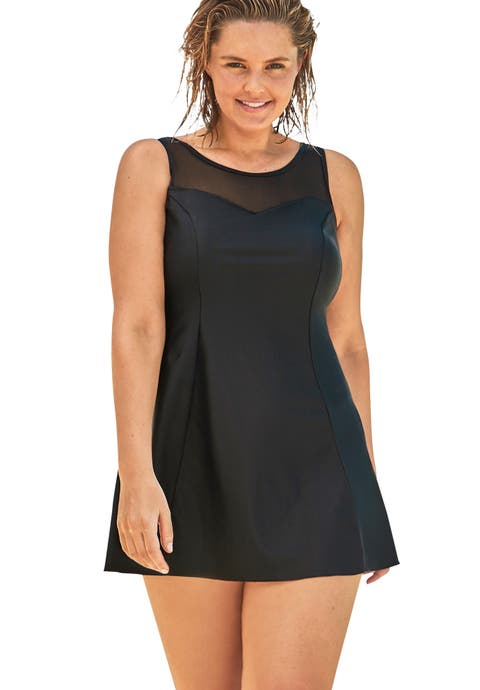 Mesh High Neck Swimdress