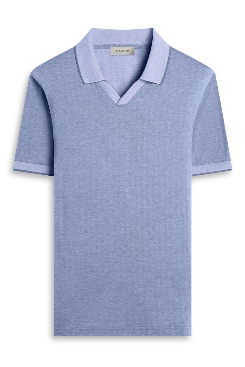 Tipped Johnny Collar Polo, Alternate, color, COBALT