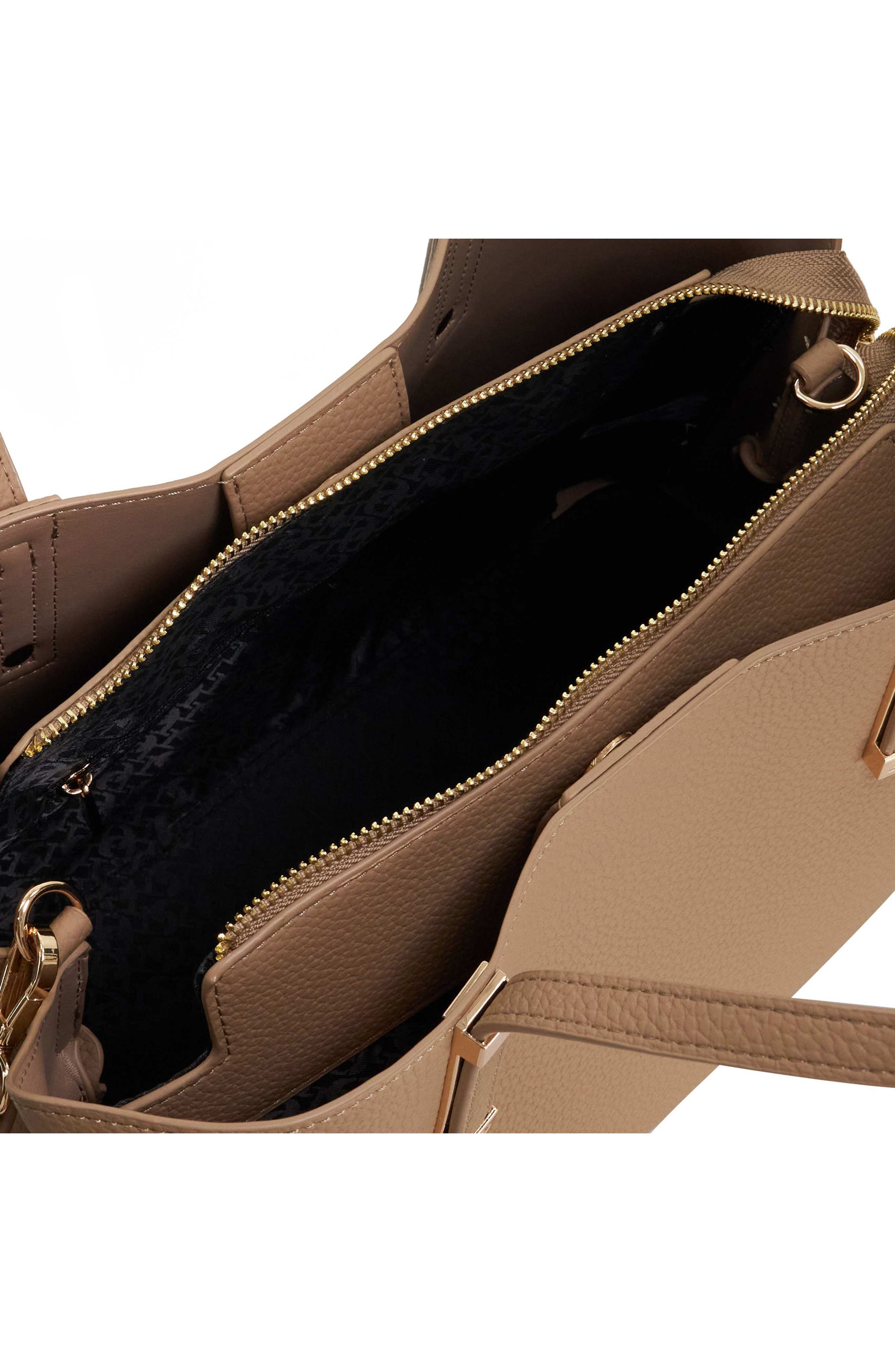 Dorrie Faux Leather Tote, Alternate, color, TAUPE