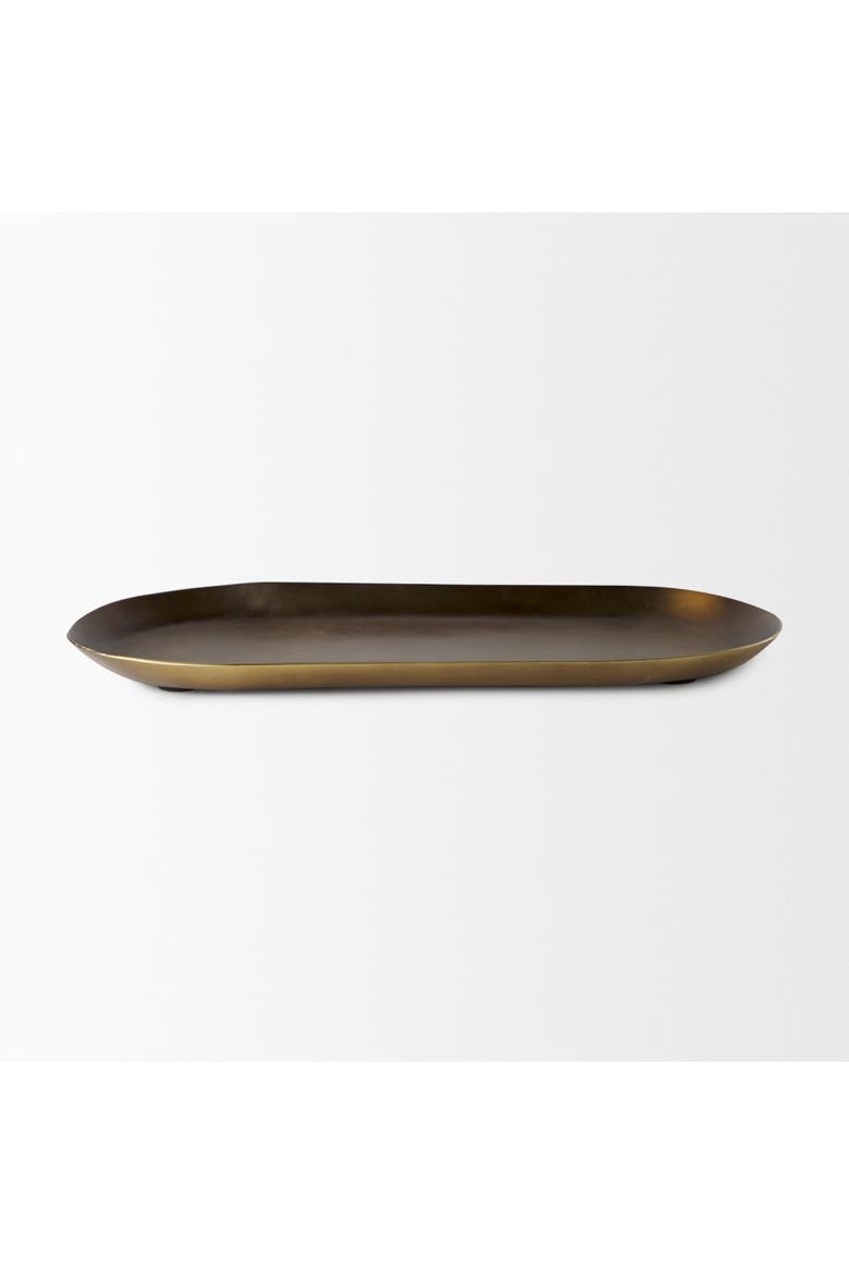 Payson 18.0L x 8.5W x 0.8H Aluminum Candle Tray, Alternate, color, Brass