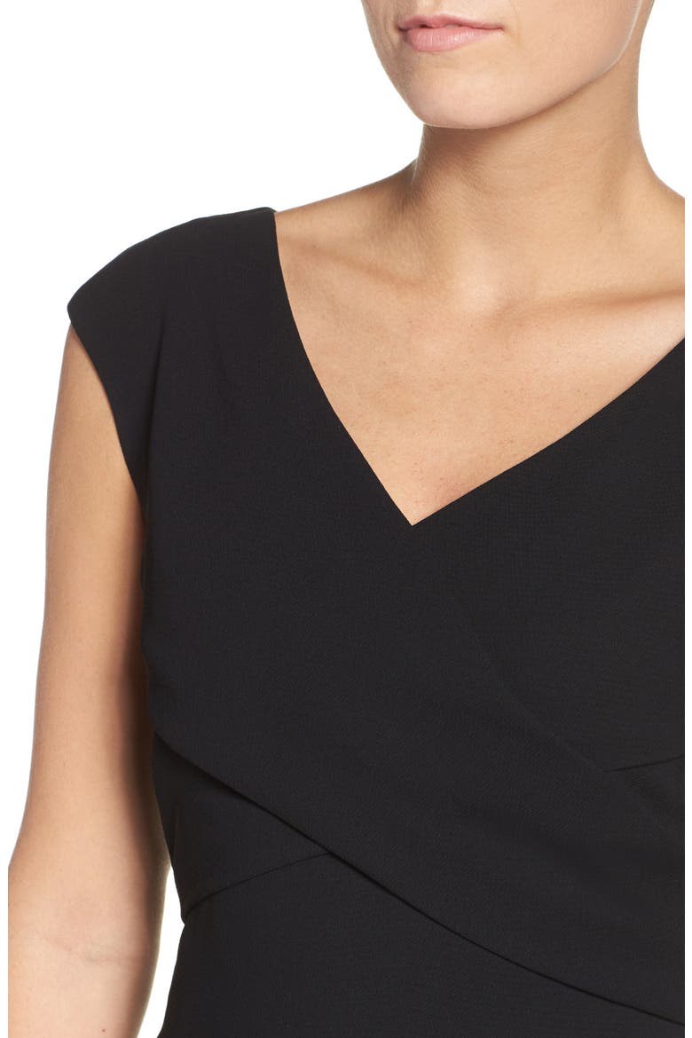 Ponte Sheath Dress, Alternate, color, BLACK