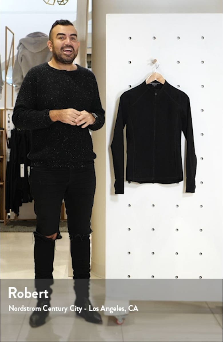 Mock Neck Front Zip Jacket, sales video thumbnail