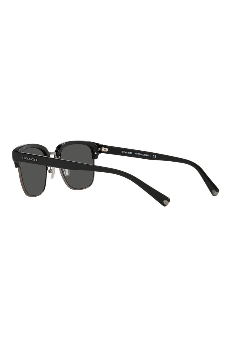 52mm Square Sunglasses, Alternate, color, BLACK GUNMETAL