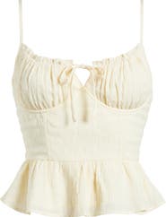 All in Favor Peplum Bustier Camisole