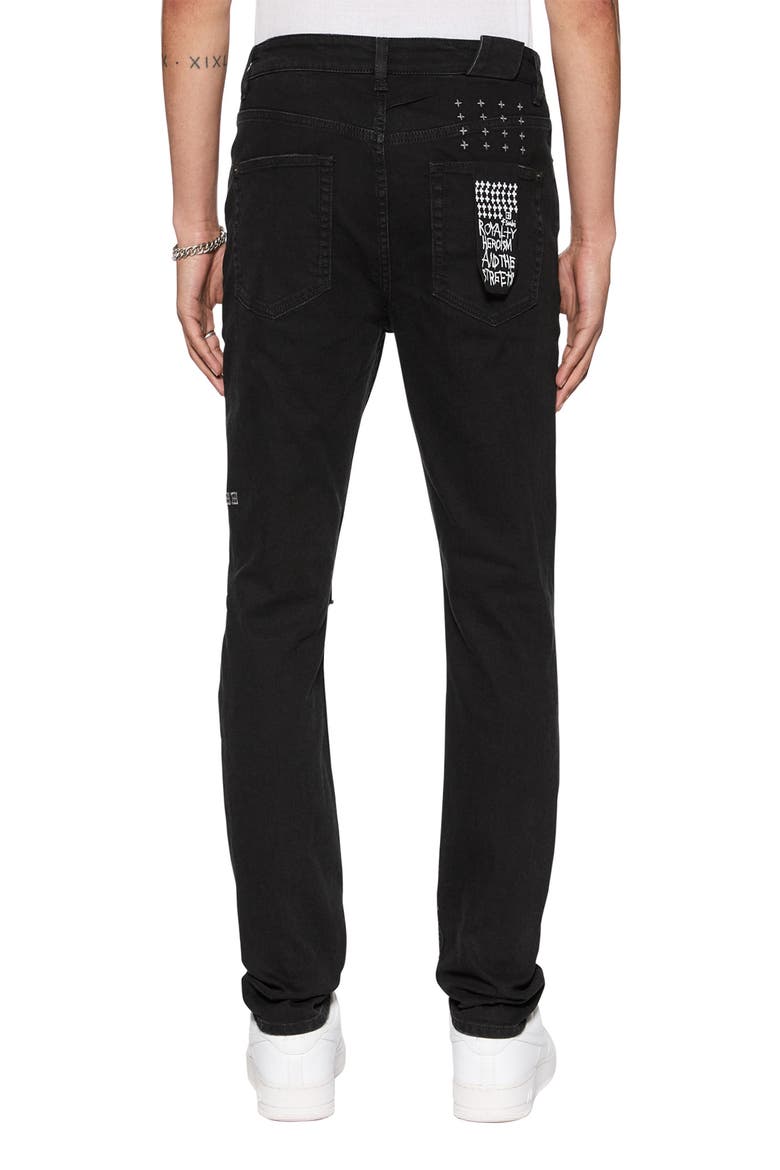 Chitch Laid Black Est. Skinny Jeans, Alternate, color, BLACK