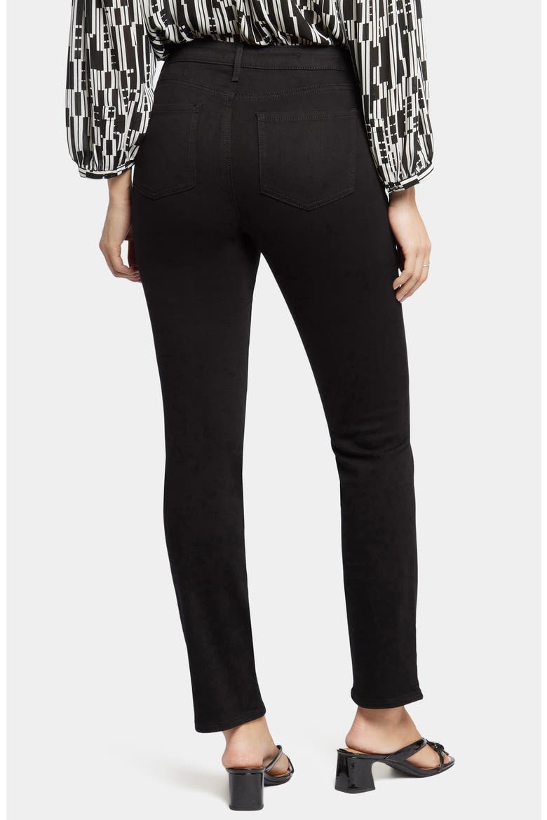 Sheri Slim Straight Leg Jeans, Alternate, color, BLACK