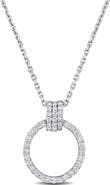 Julianna B. Diamond Circle Pendant Necklace 14k