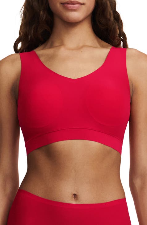 Red crop bralette deals