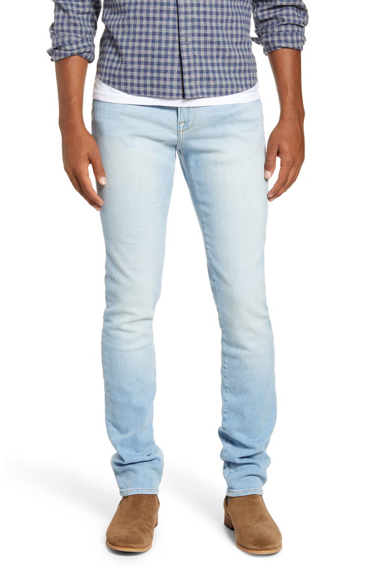 L'Homme Skinny Fit Jeans, Main, color, FINN